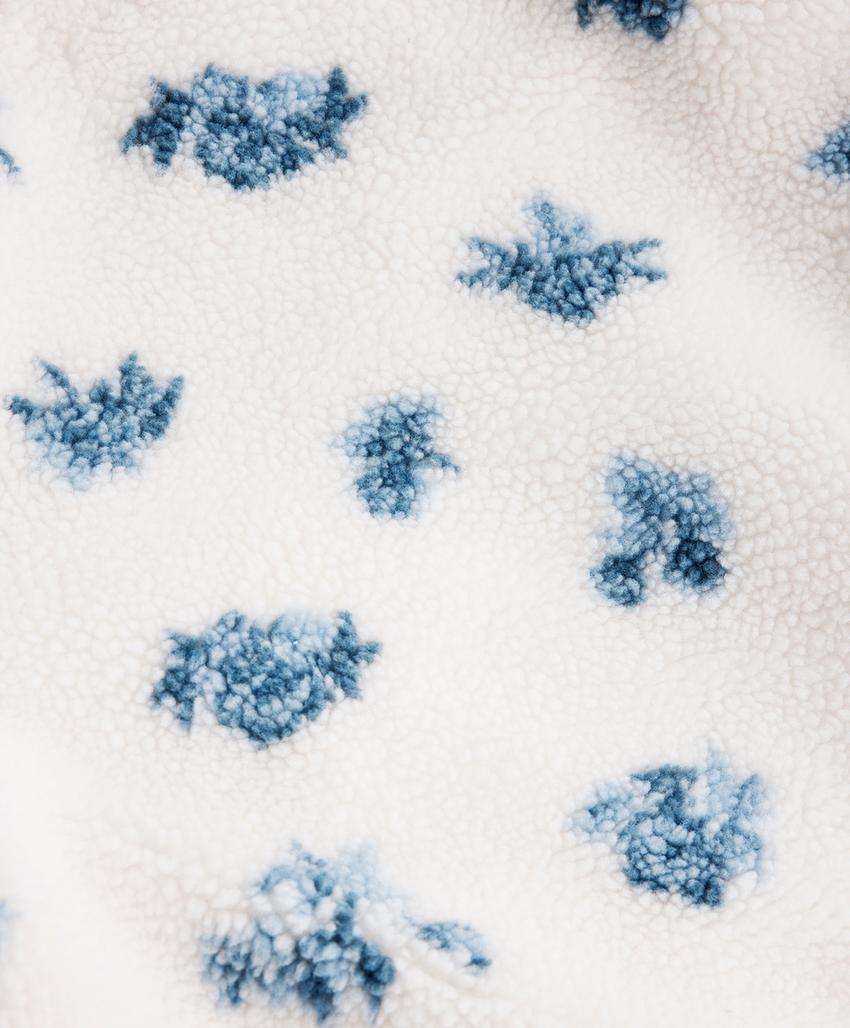 Цветочная куртка с имитацией овчины