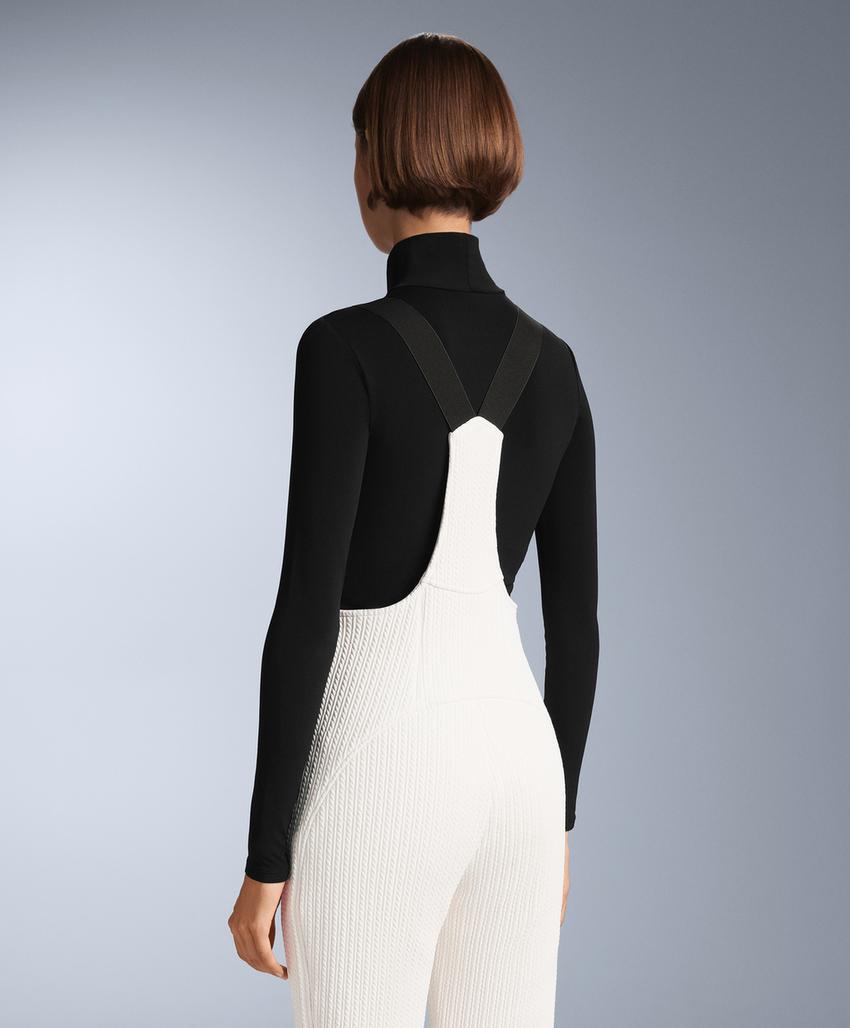 Water-resistant SKI flare dungarees