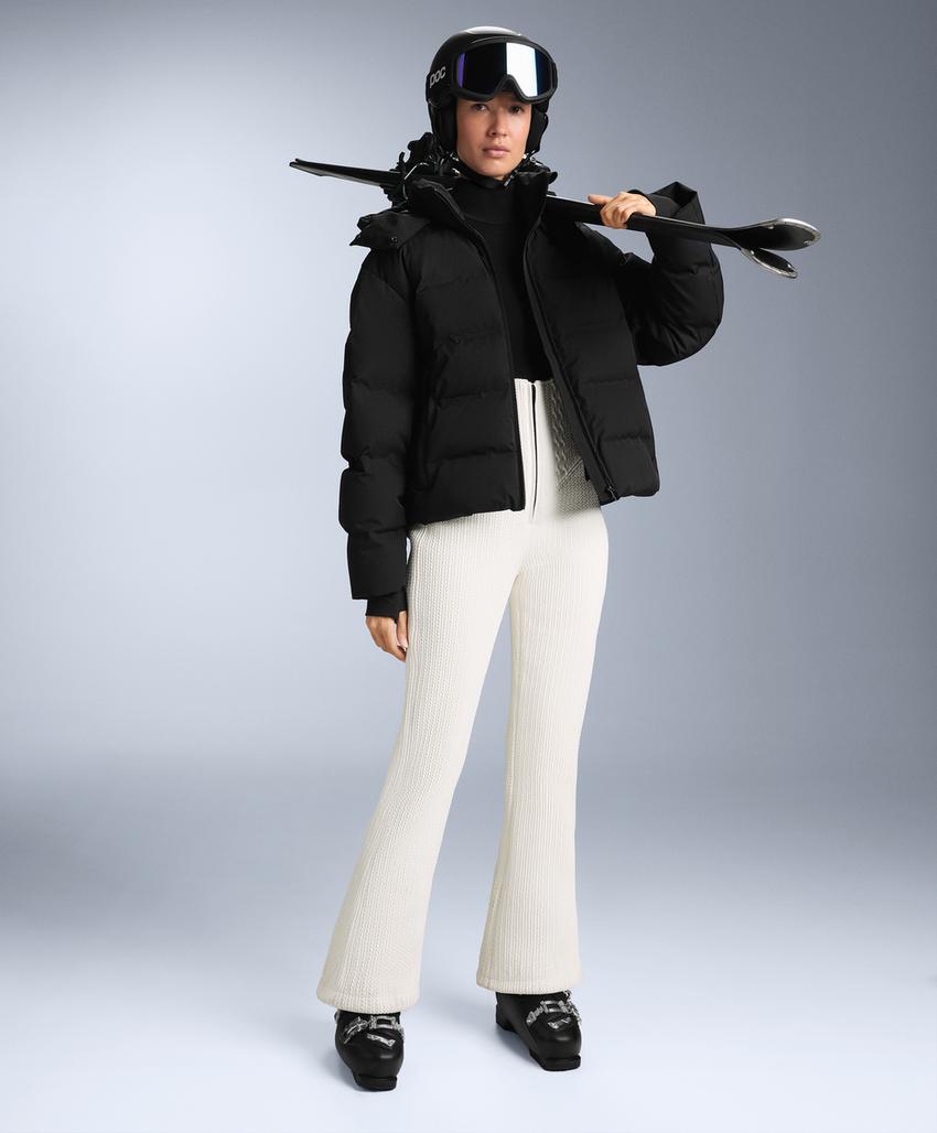 Water-resistant SKI flare dungarees