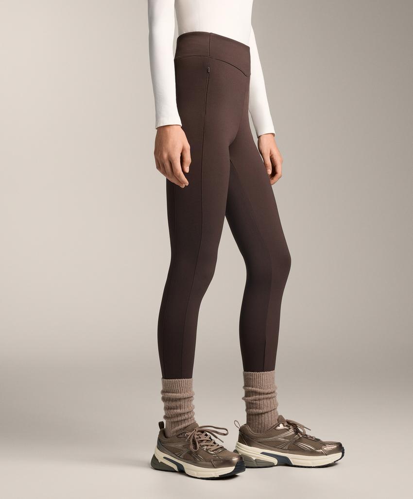 Легинсы длиной до щиколотки Warm с карманами и высокой посадкой, 70 см