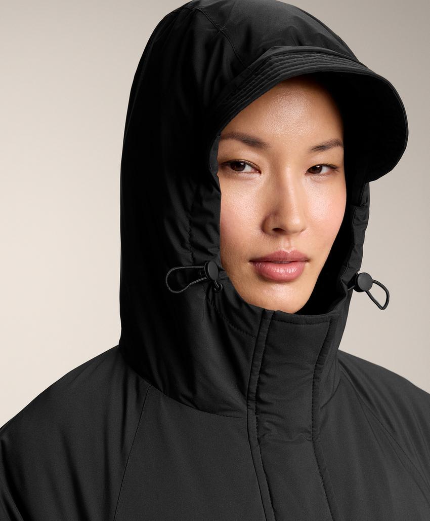 Длинный утепленный пуховик oysho из 10k thindown® водонепроницаемый и легкий