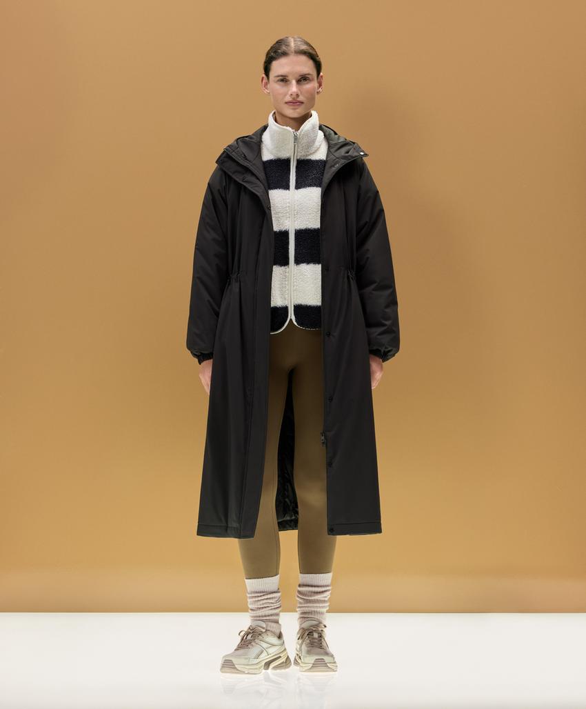 Длинный утепленный пуховик oysho из 10k thindown® водонепроницаемый и легкий