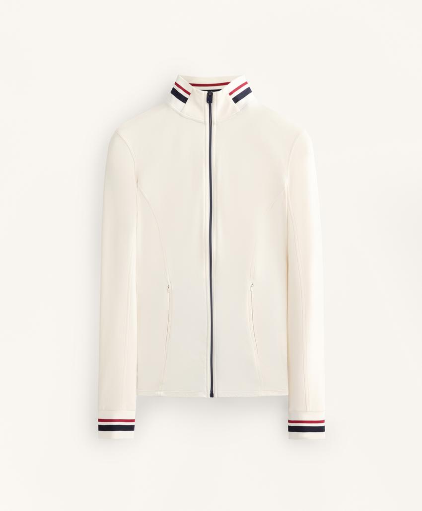 Светлая теплая техническая резиновая куртка