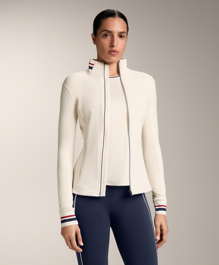 Светлая теплая техническая резиновая куртка