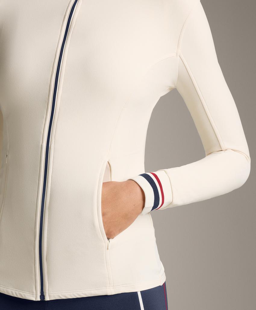 Светлая теплая техническая резиновая куртка