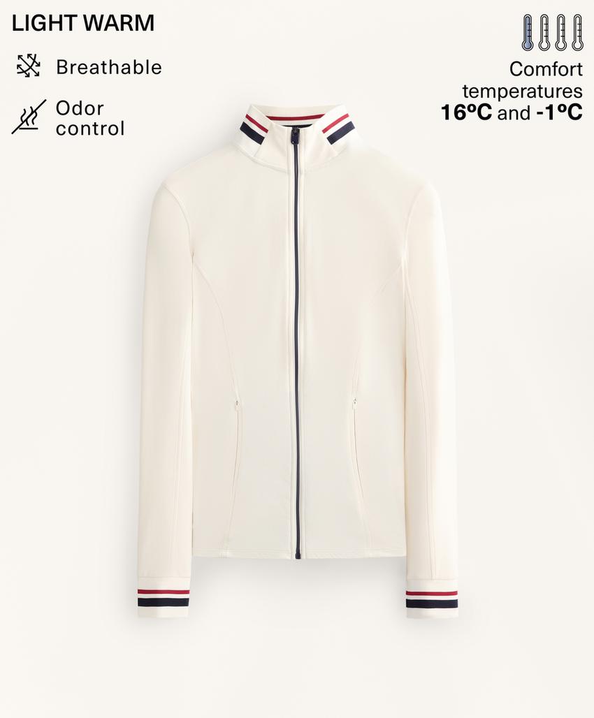 Светлая теплая техническая резиновая куртка