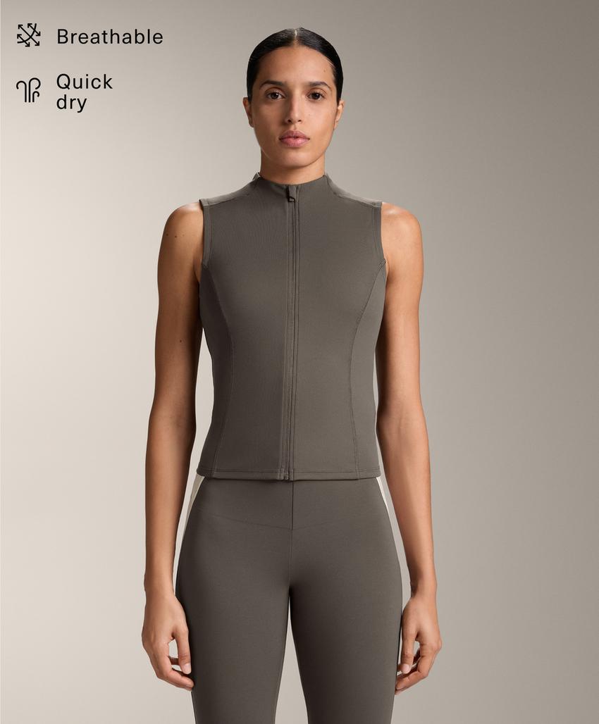 Майка без рукавов с молнией