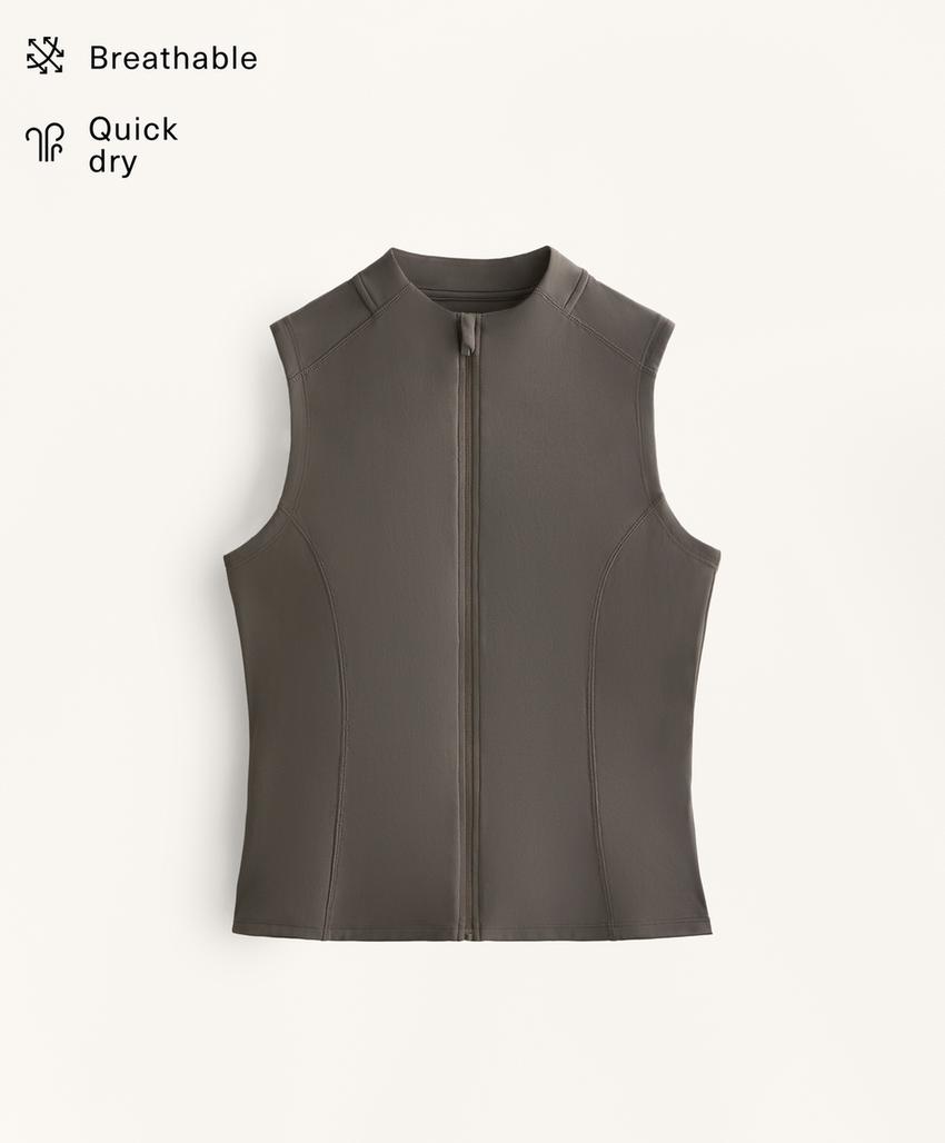 Майка без рукавов с молнией