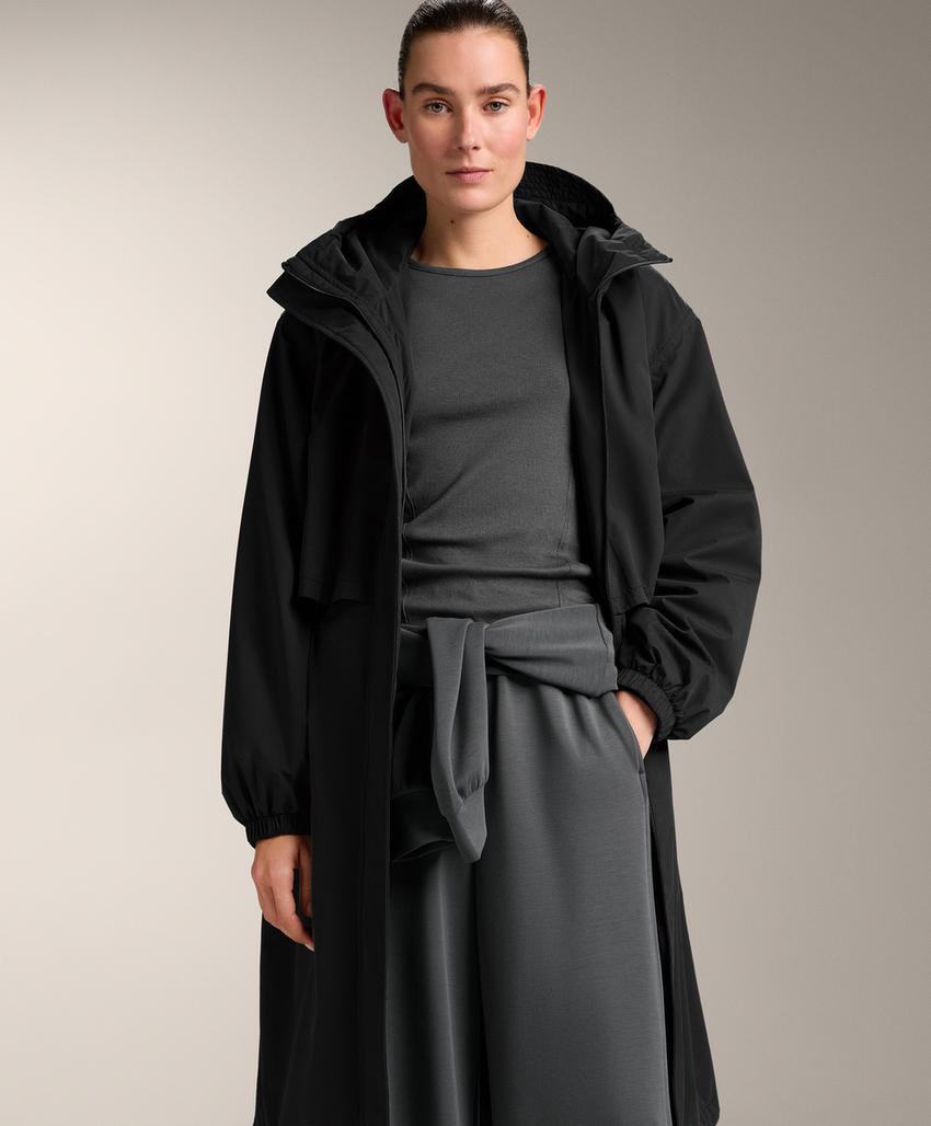 Футболка с длинным рукавом из ребристого хлопка и модала