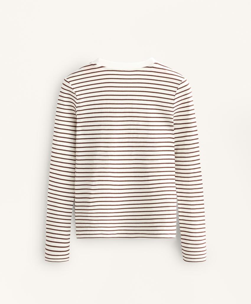 Лонгслив в полоску из смесового хлопка