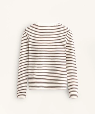 Лонгслив в полоску из смесового хлопка- Заказать в России