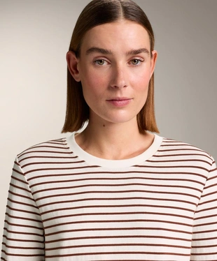 Лонгслив в полоску из смесового хлопка- Заказать в России