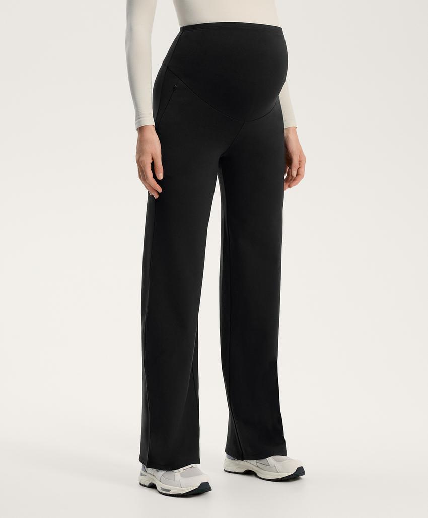 Прямые теплые материнские брюки