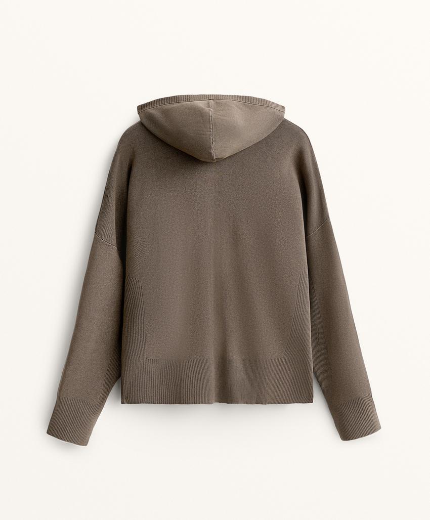 Длинный вязаный жакет с эффектом потертости