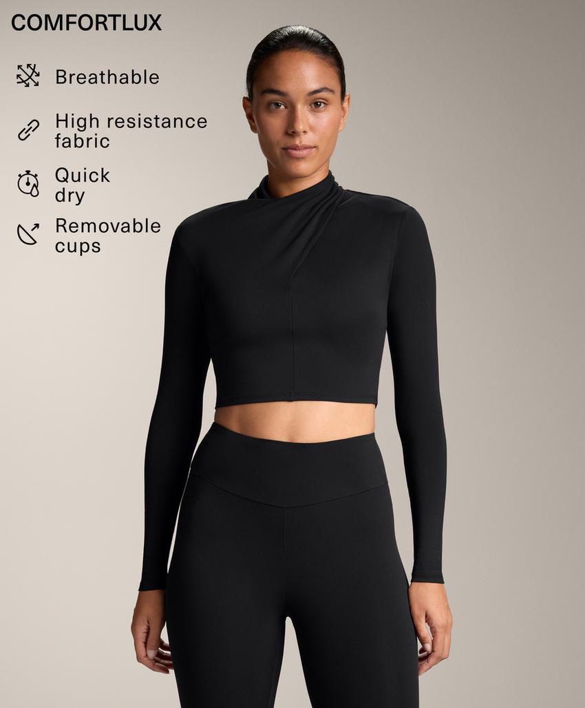 Футболка с драпировкой на горловине comfortlux