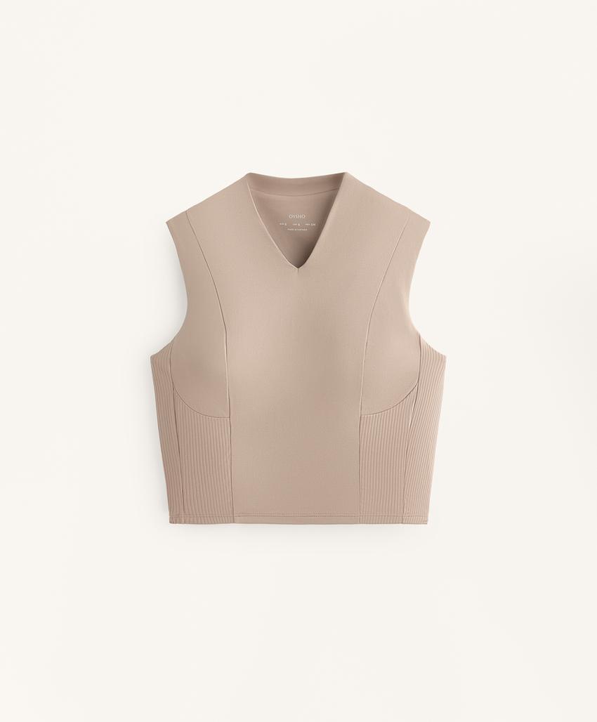 Топ из ребристого трикотажа comfortlux