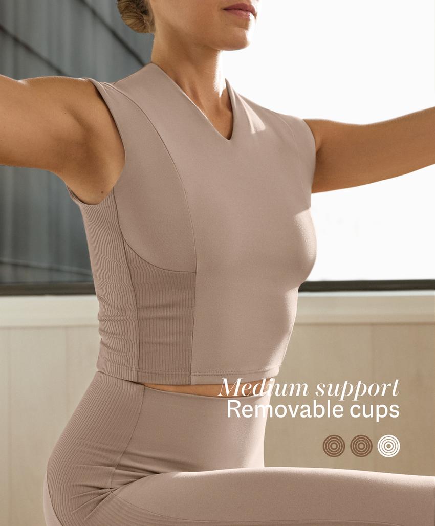 Топ из ребристого трикотажа comfortlux