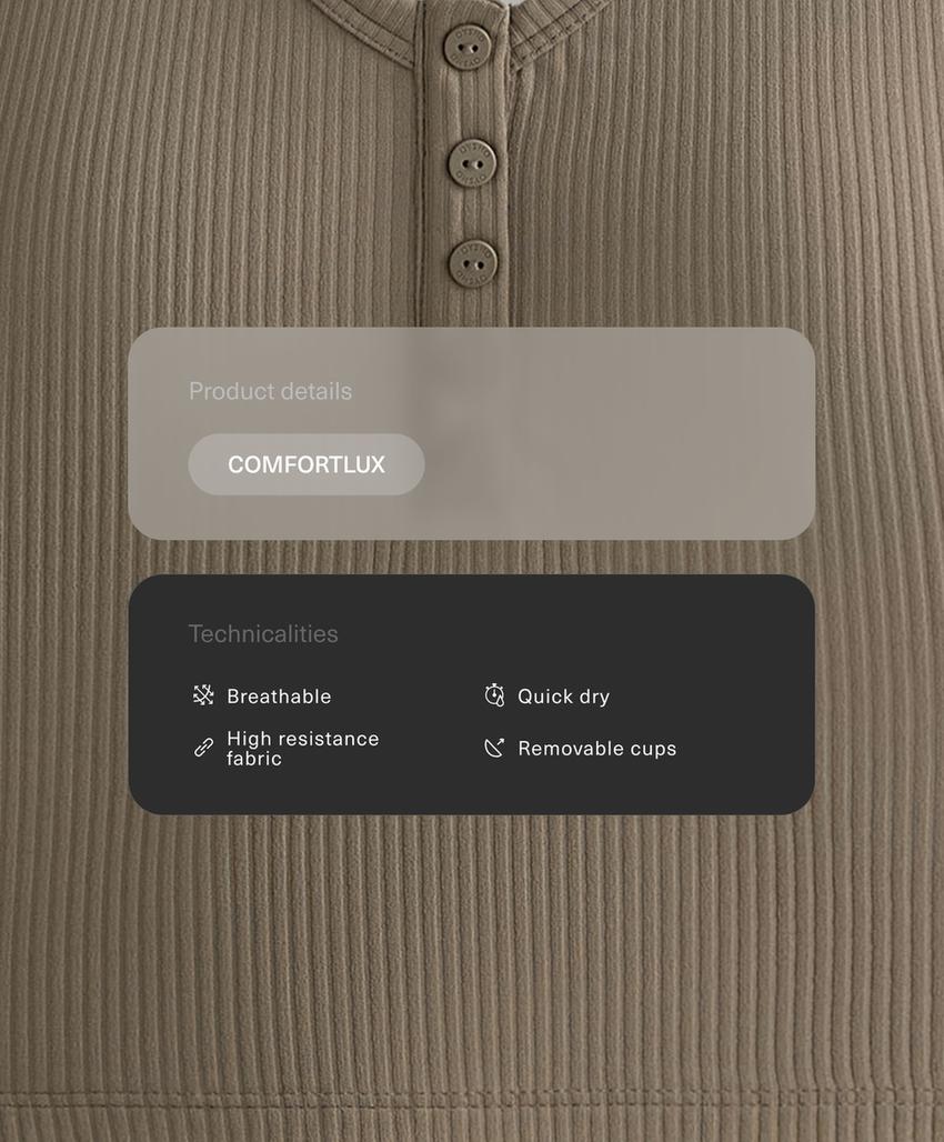 Топ-бакер из ребристого трикотажа с открытой спинкой comfortlux