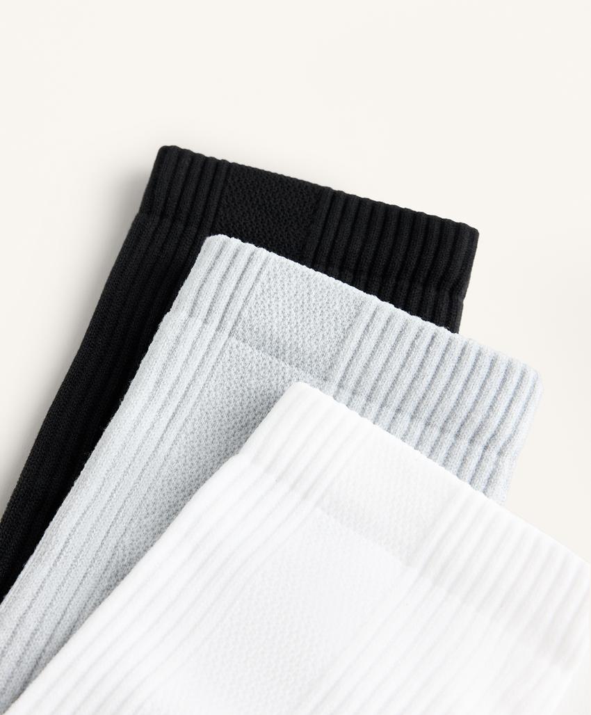 Набор из 3 пар классических спортивных носков из полиамидного смесового волокна