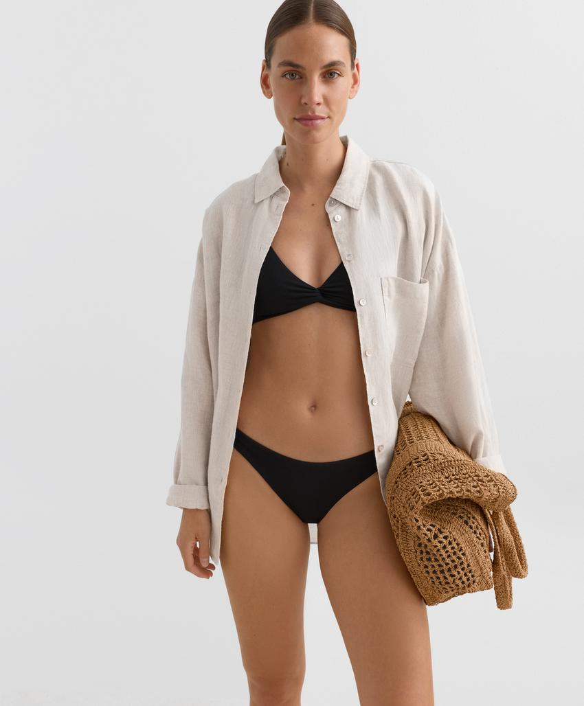 Плавки бикини средней посадки пике U-образной формы