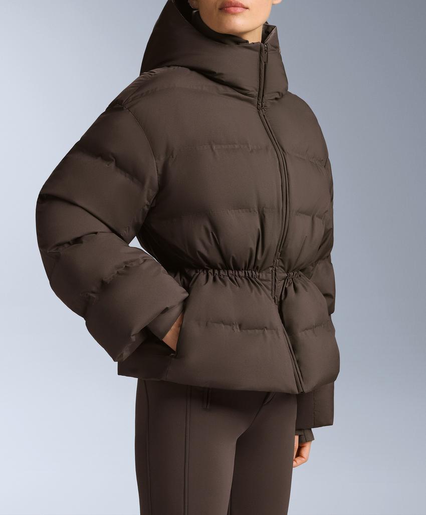 Легкая стеганая куртка с 80% пуха и 20% наполнителя minardi piume ski, цвет dark brown