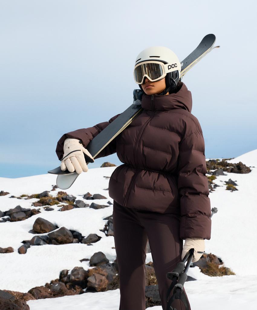 Легкая стеганая куртка с 80% пуха и 20% наполнителя minardi piume ski, цвет dark brown