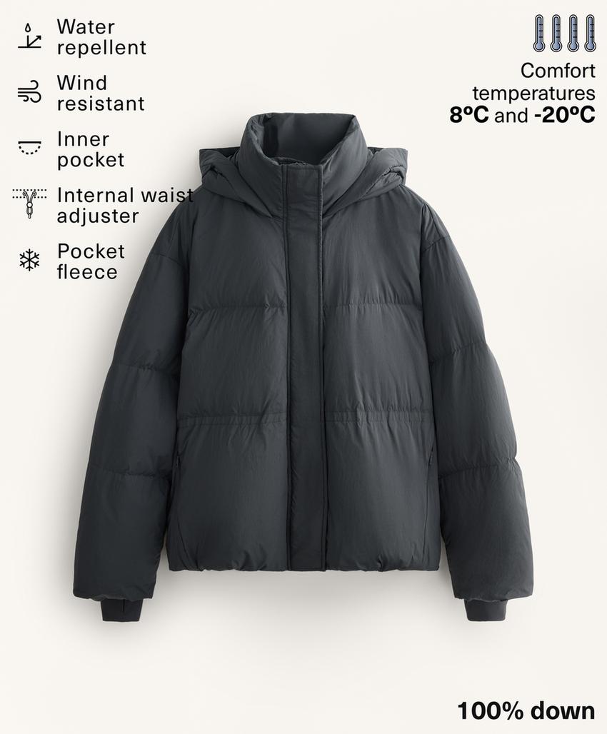 Короткая куртка с наполнителем из 100% пуха