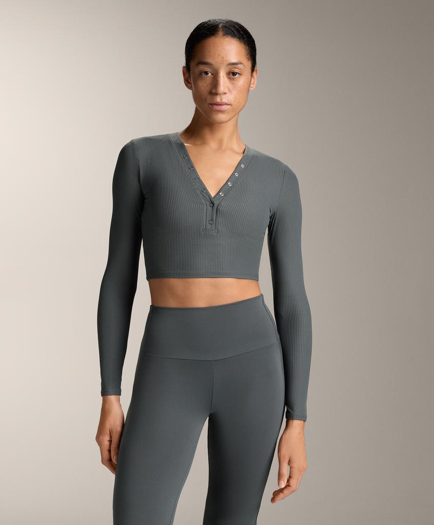 Удобная футболка с длинным рукавом из рибаны comfortlux