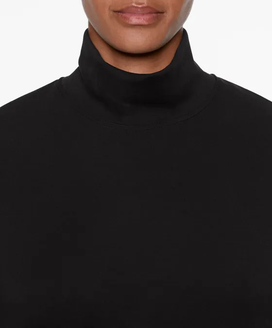 Короткая толстовка с высоким воротником из ткани с модалом