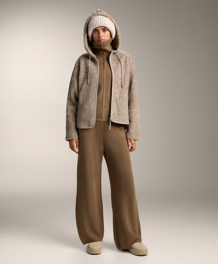 Вязаные прямые брюки