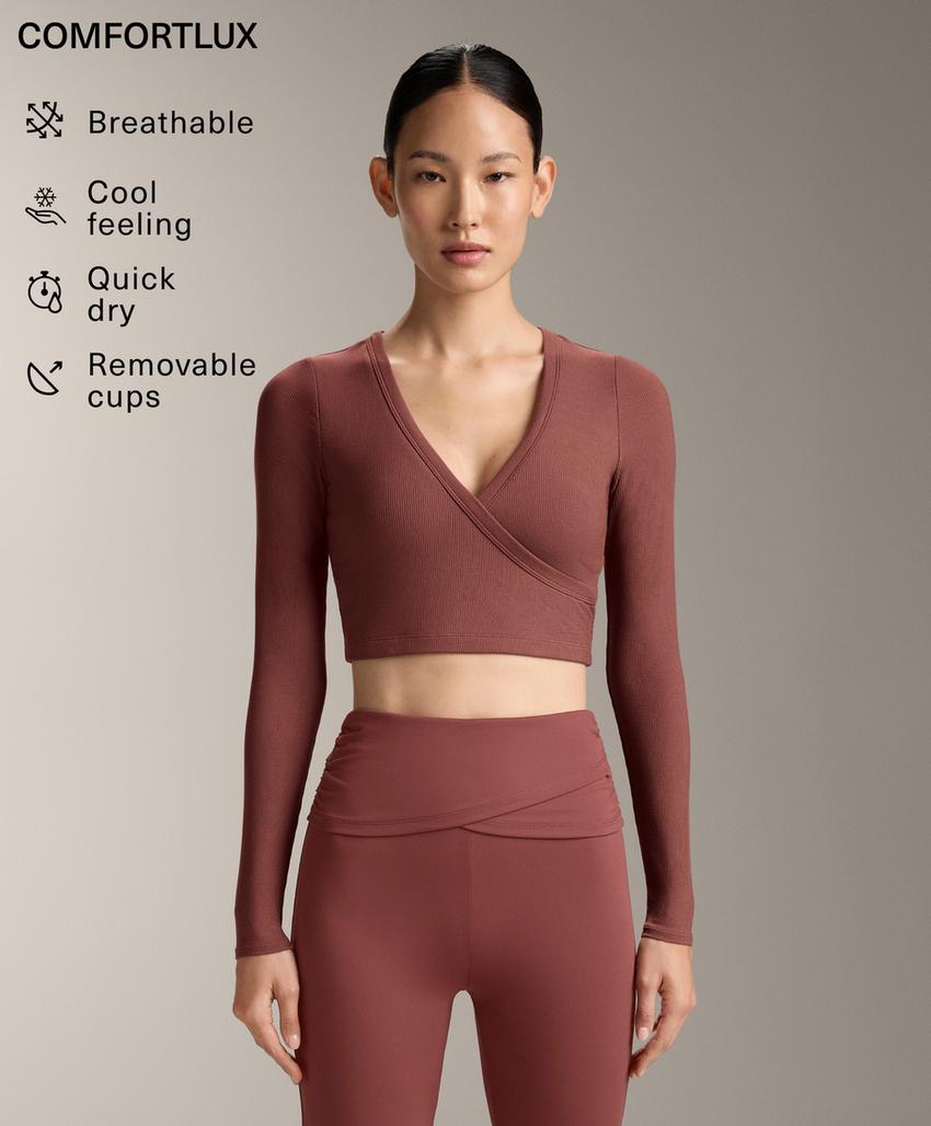 Tank top Comfortlux с перекрестными деталями и длинными рукавами