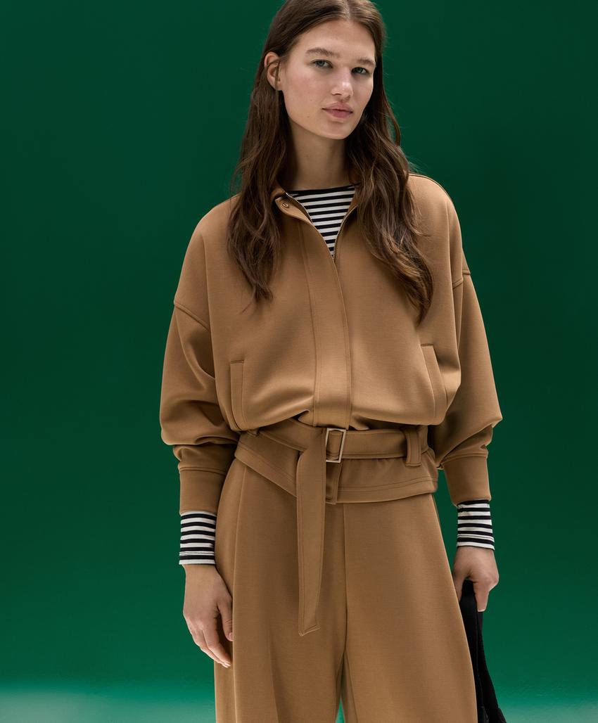 Куртка-utility с поясом из твила