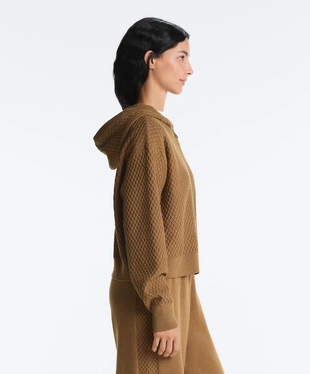 Вязаная куртка с капюшоном- Заказать в России