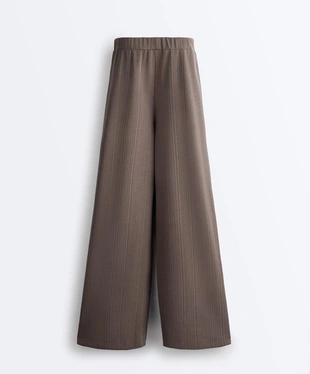 Прямые брюки с асимметричной полоской из модала- Заказать в России