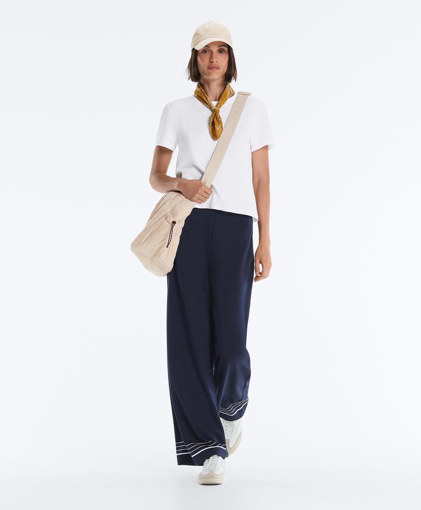 Брюки с морскими полосками из модала