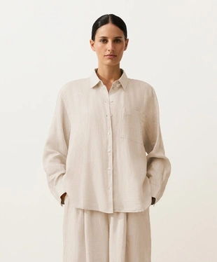 Рубашка RELAXED из 100% льна- Заказать в России