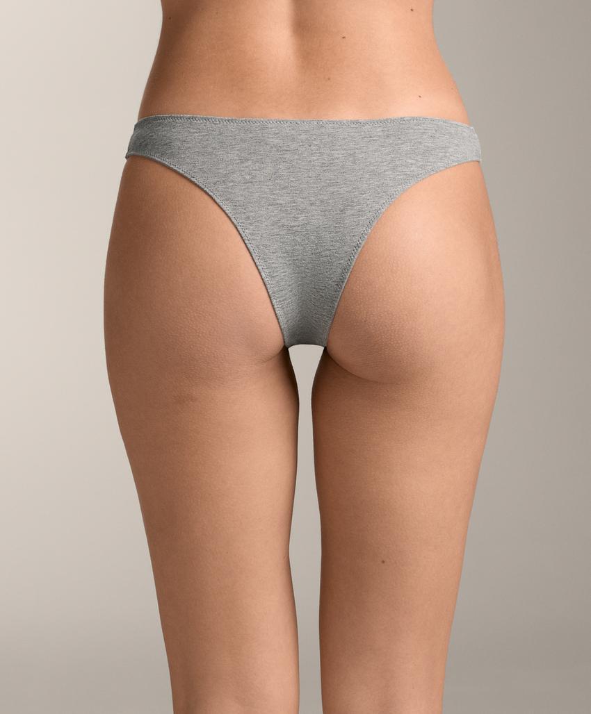 5 трусов бразильяна из смесового хлопка Rib и гладкие