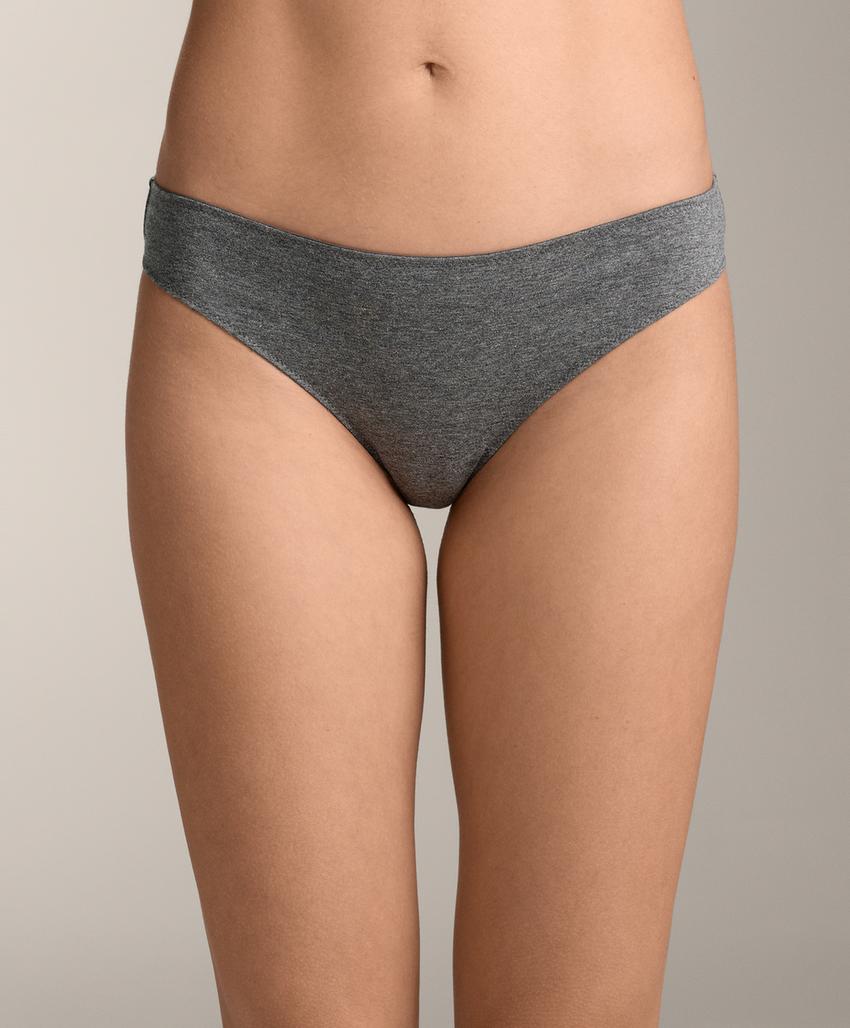 5 классических трусов из смесового хлопка, Rib и гладких