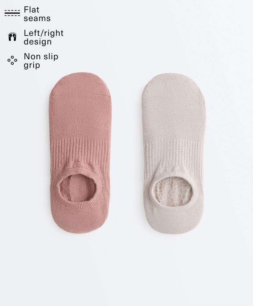 2 пары невидимых носков из смесового хлопка для йоги и пилатеса