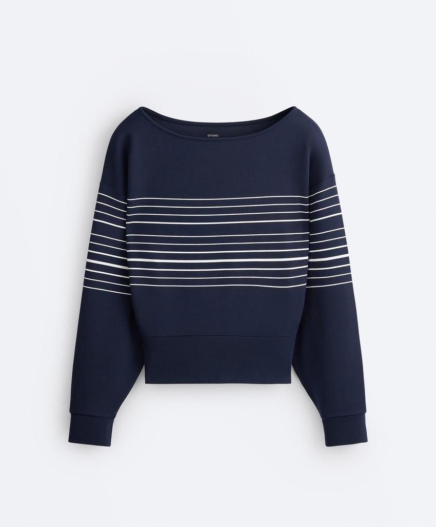 Полосатая толстовка-тельняшка из мягкого модала