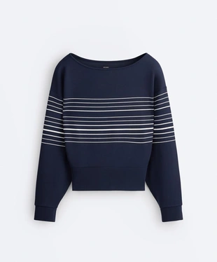 Полосатая толстовка-тельняшка из мягкого модала- Заказать в России