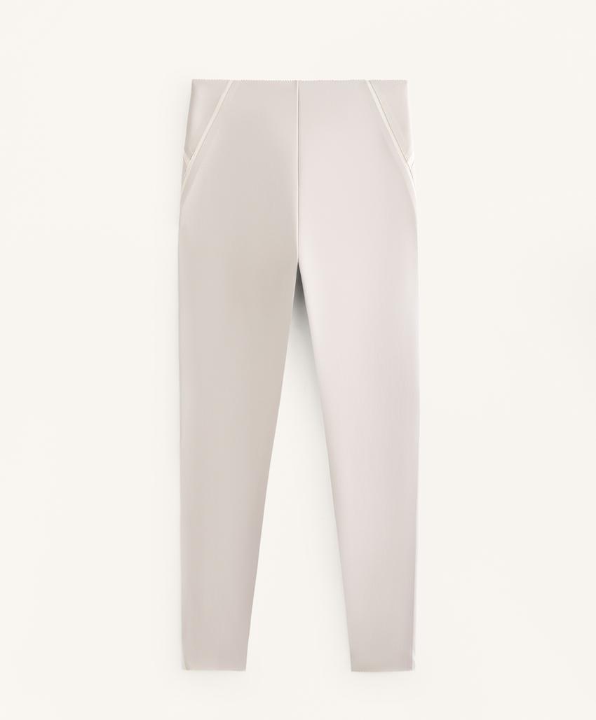 High-rise Compressive reflective core control ankle-length leggings