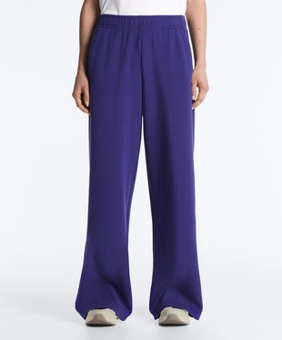 Прямые широкие брюки RIB из ворсового модала- Заказать в России