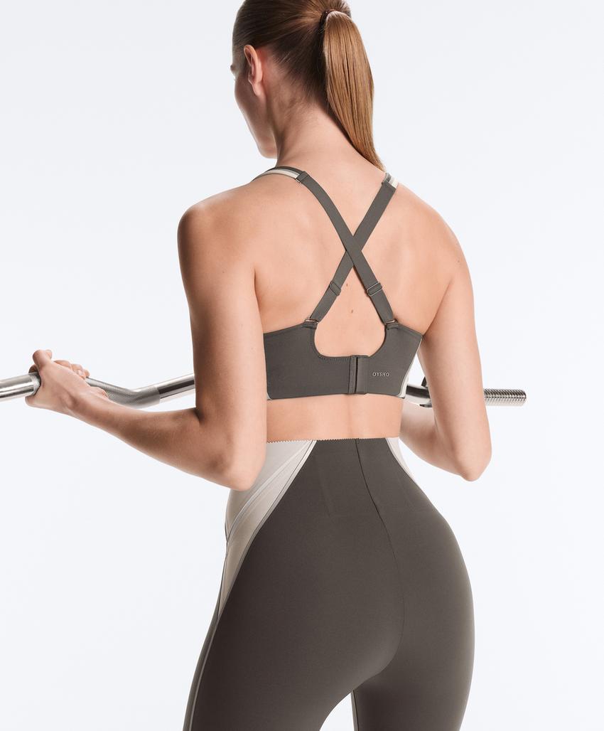 Firm support Compressive reflective sports bra