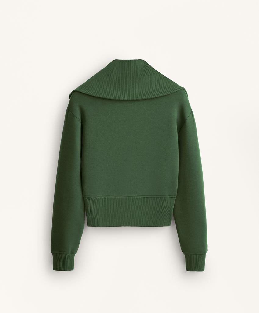 Куртка из смесового хлопка с высоким воротником