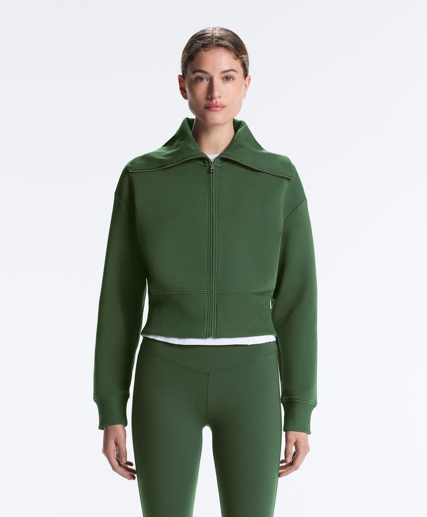 Куртка из смесового хлопка с высоким воротником