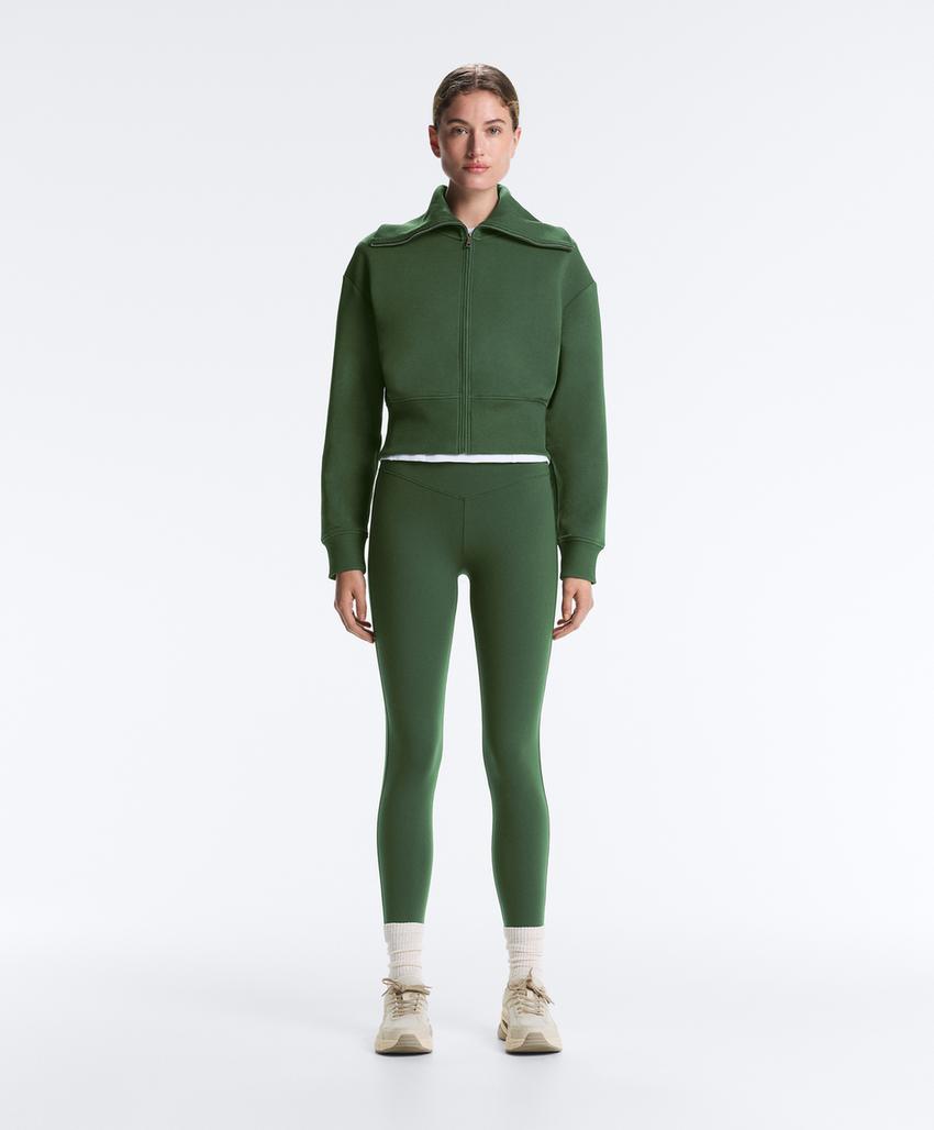 Куртка из смесового хлопка с высоким воротником