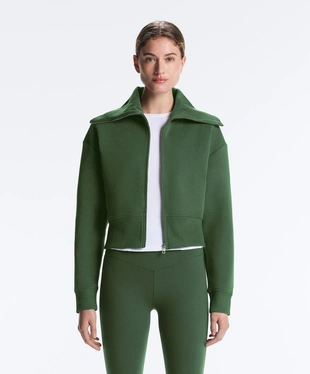 Куртка из смесового хлопка с высоким воротником- Заказать в России