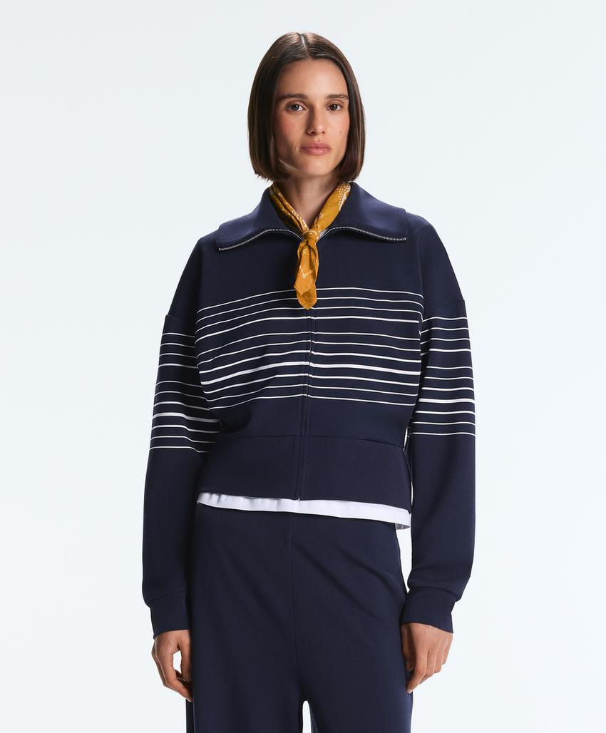 Куртка в морскую полоску из мягкого модала