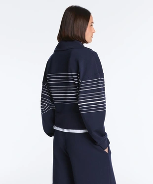 Куртка в морскую полоску из мягкого модала- Заказать в России